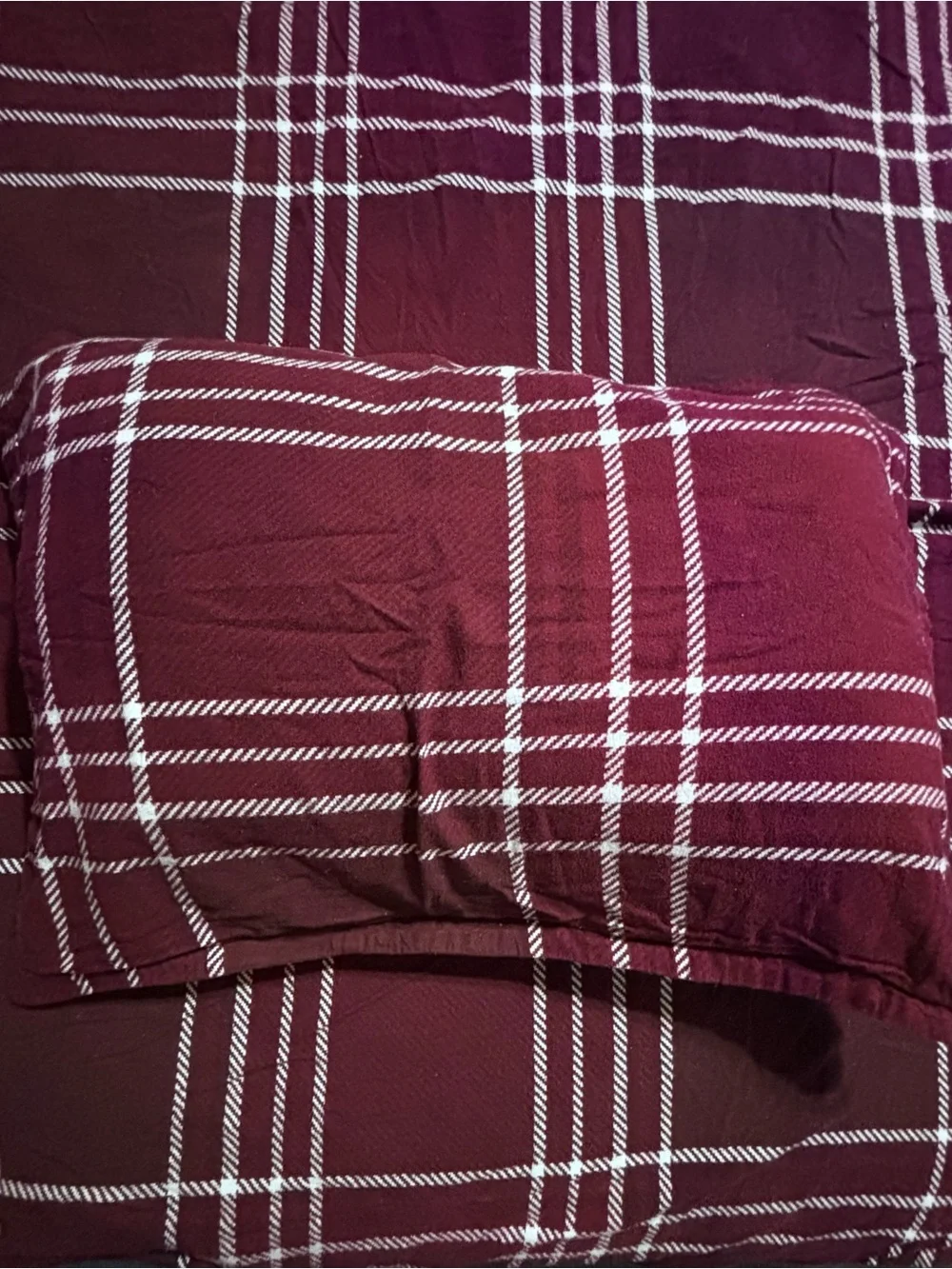 Full/Queen Gap Home Burgundy Duvet Cover Set